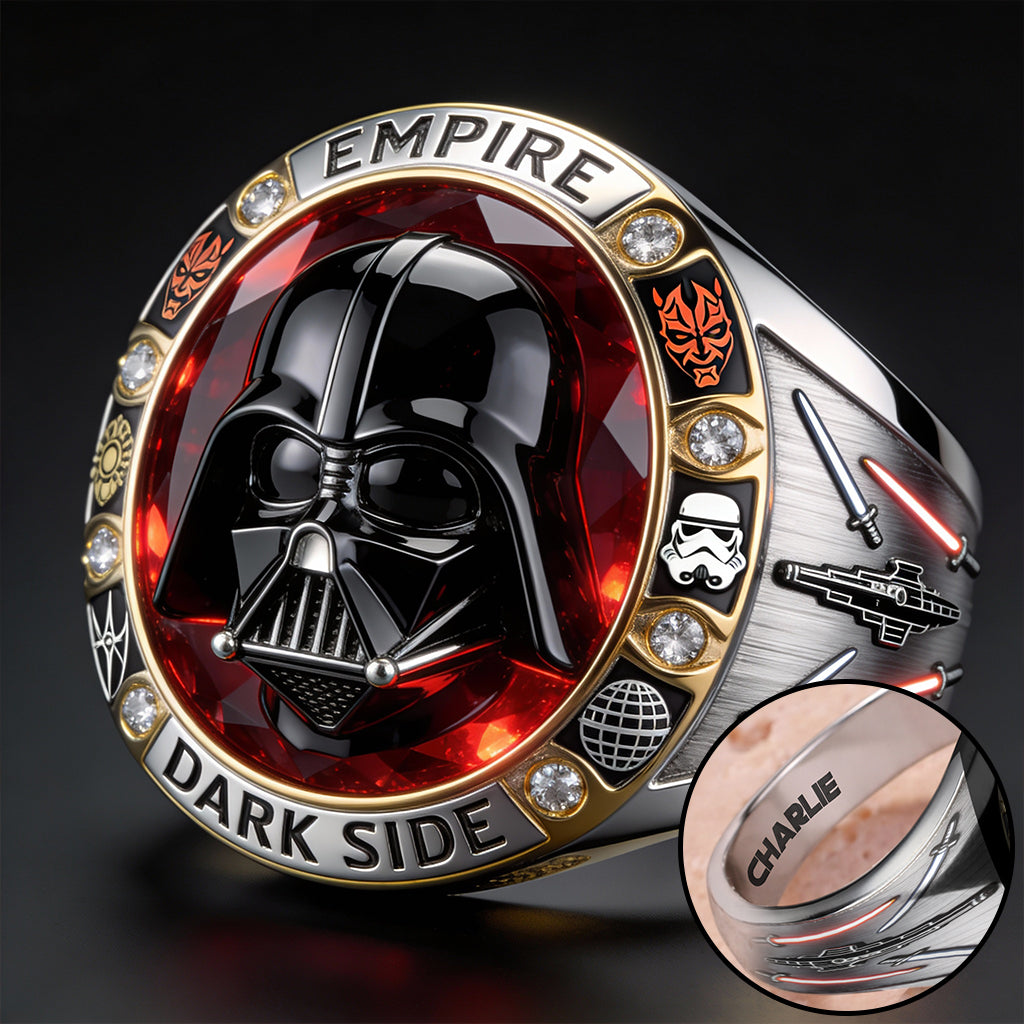 Join The Dark Side - Personalized The Force Signet Ring