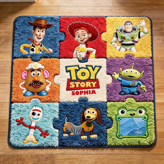 The Story of The Toys, Gift for Fans - Personalized Movie For Kids Non-Slip Tufted Rug