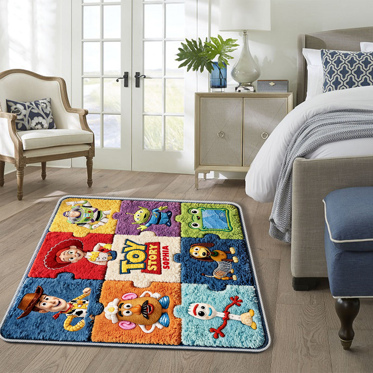 The Story of The Toys, Gift for Fans - Personalized Movie For Kids Non-Slip Tufted Rug