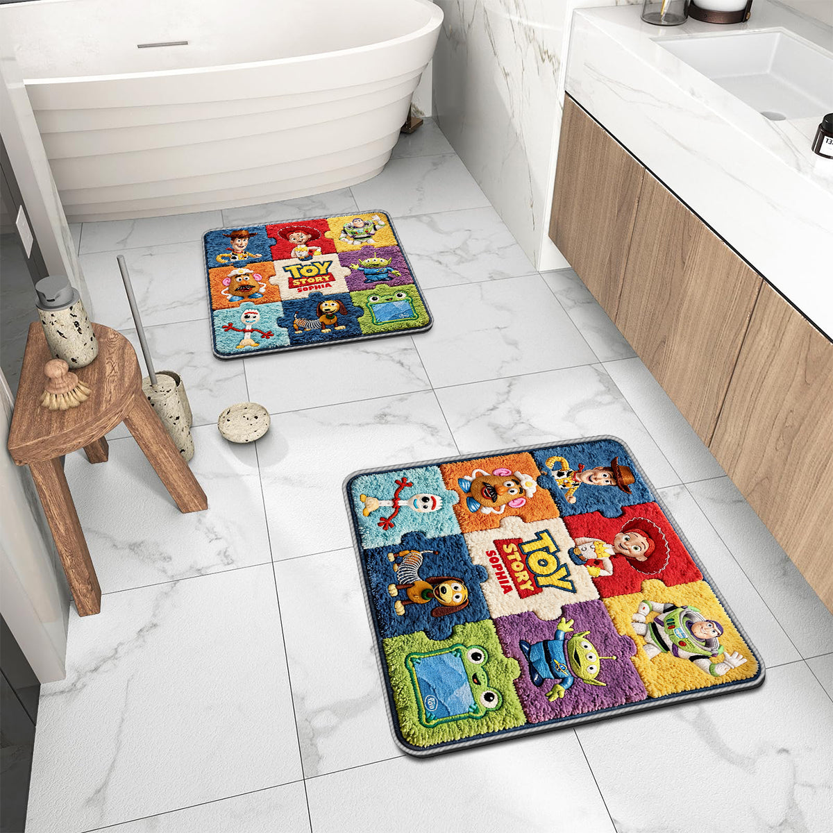 The Story of The Toys, Gift for Fans - Personalized Movie For Kids Non-Slip Tufted Rug