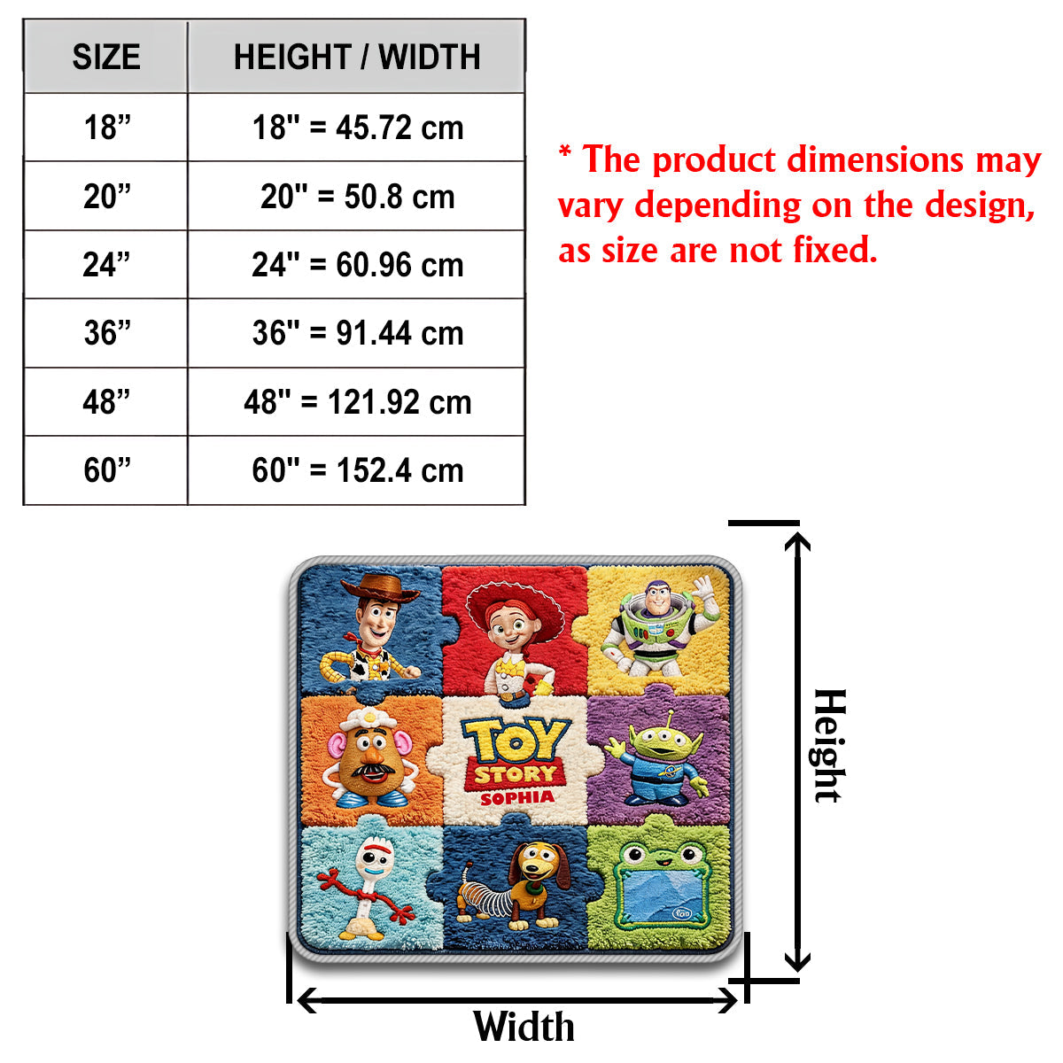 The Story of The Toys, Gift for Fans - Personalized Movie For Kids Non-Slip Tufted Rug