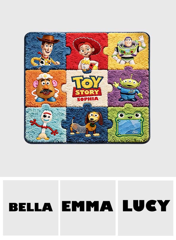 The Story of The Toys, Gift for Fans - Personalized Movie For Kids Non-Slip Tufted Rug