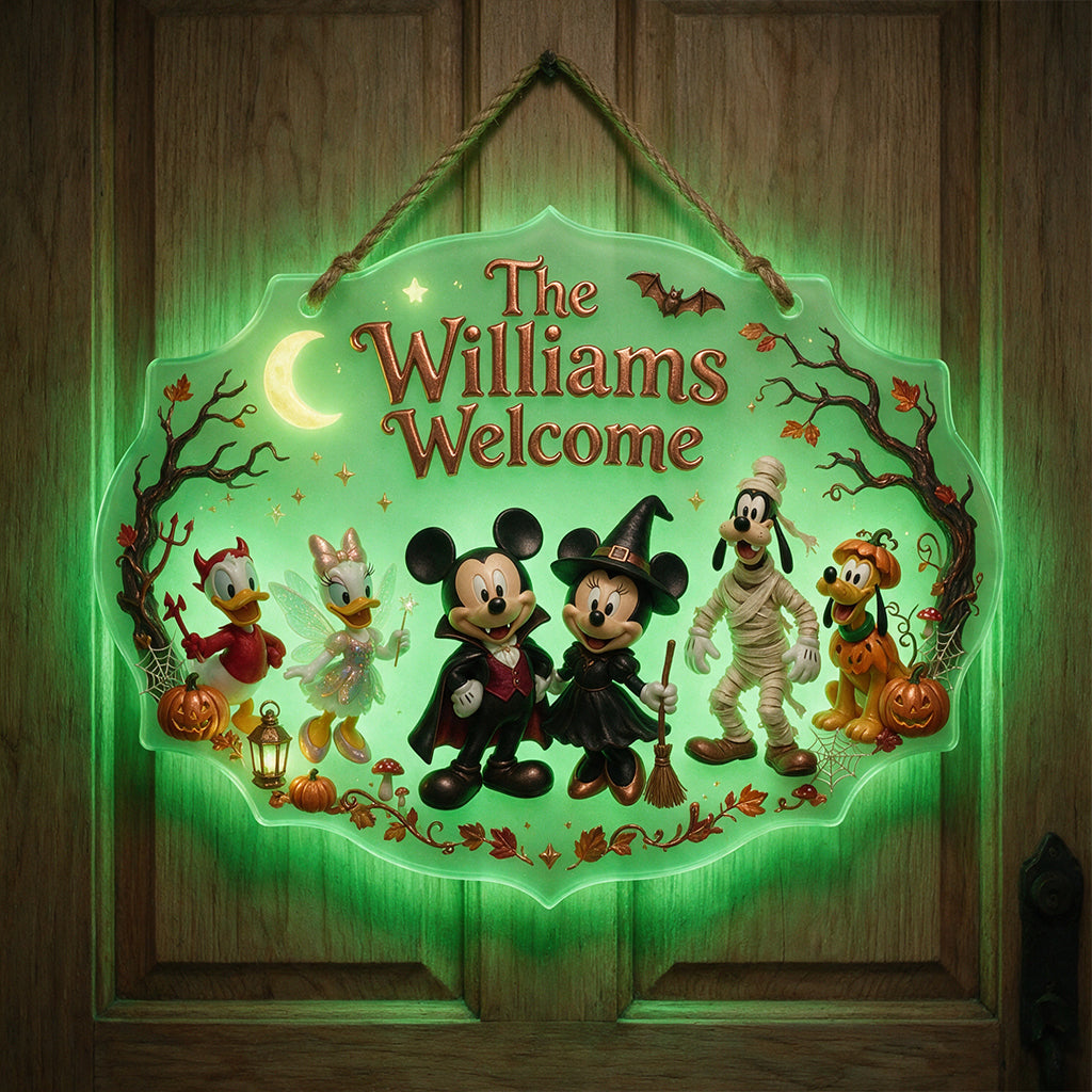 Happy Halloween - Personalized Mouse Luminous Acrylic Sign