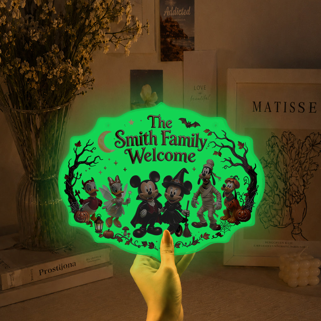 Happy Halloween - Personalized Mouse Luminous Acrylic Sign