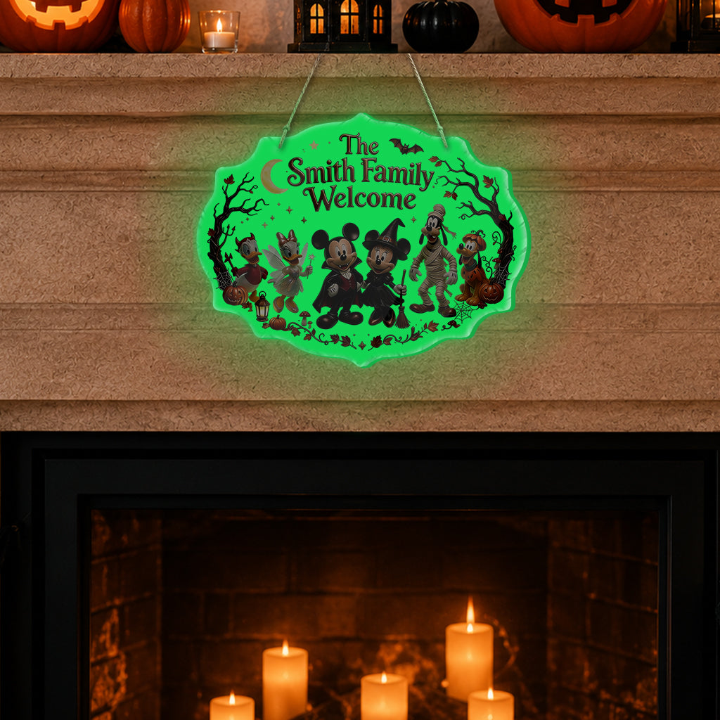 Happy Halloween - Personalized Mouse Luminous Acrylic Sign