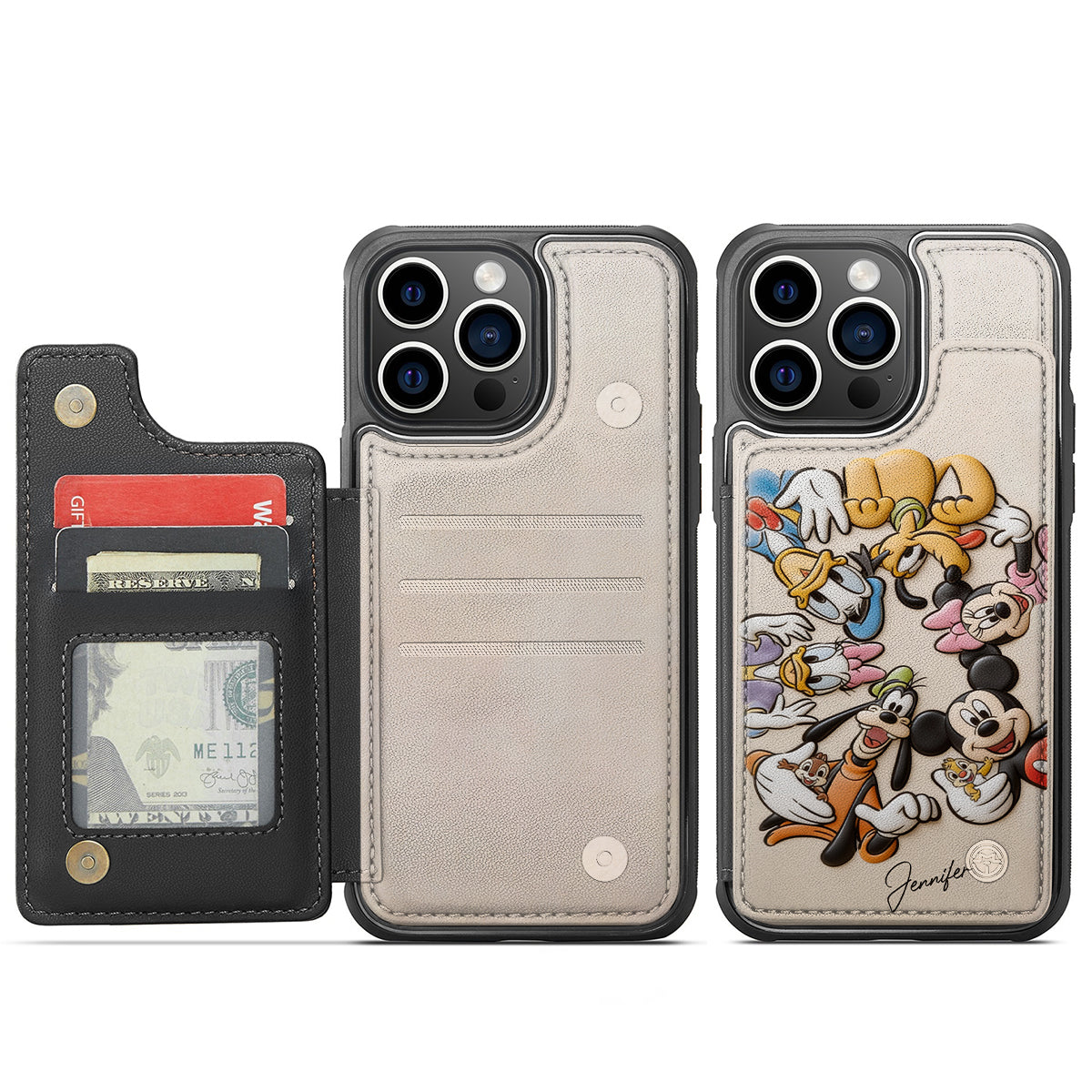 Magical - Personalized Mouse Fully Printed Wallet Phone Case