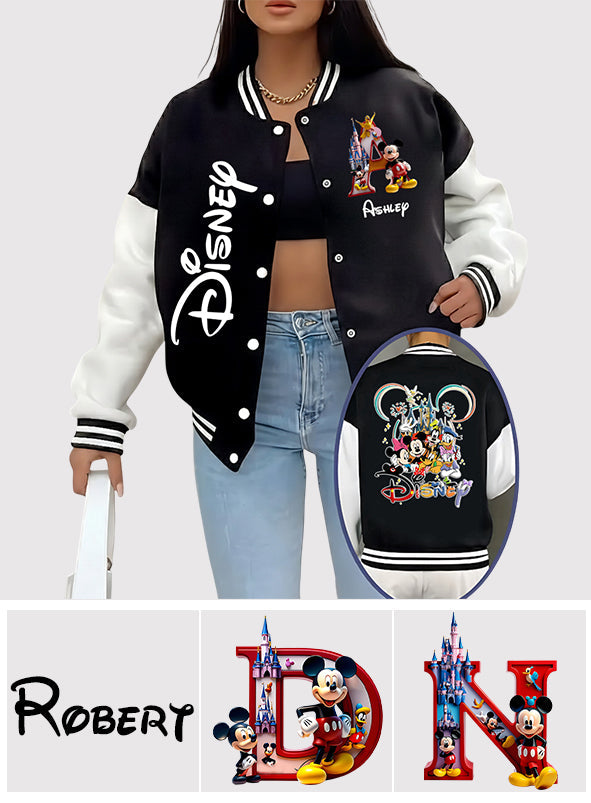 Magical Initial Letter - Personalized Mouse Varsity Jacket
