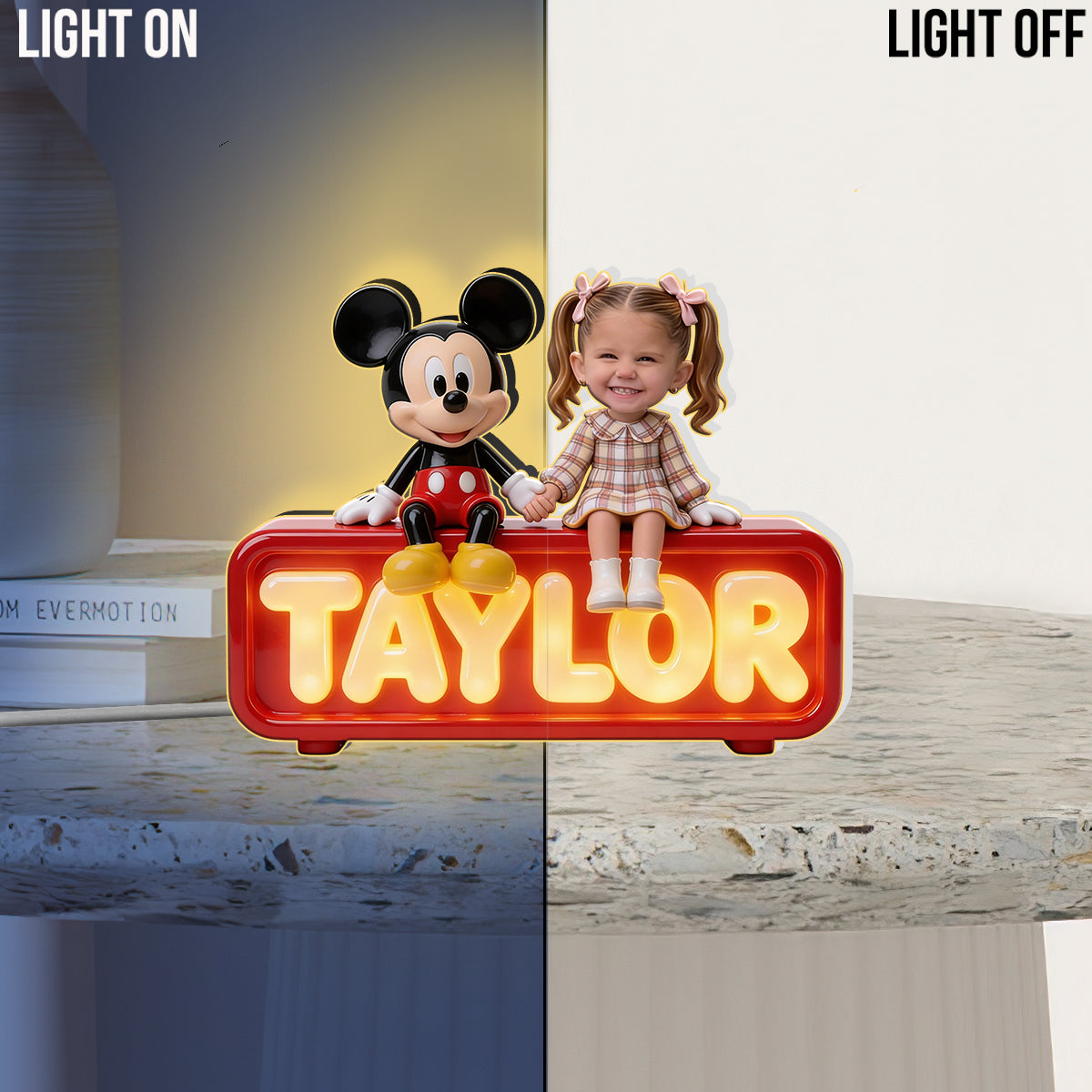 Best Buddies - Personalized Mouse Acrylic LED Night Light