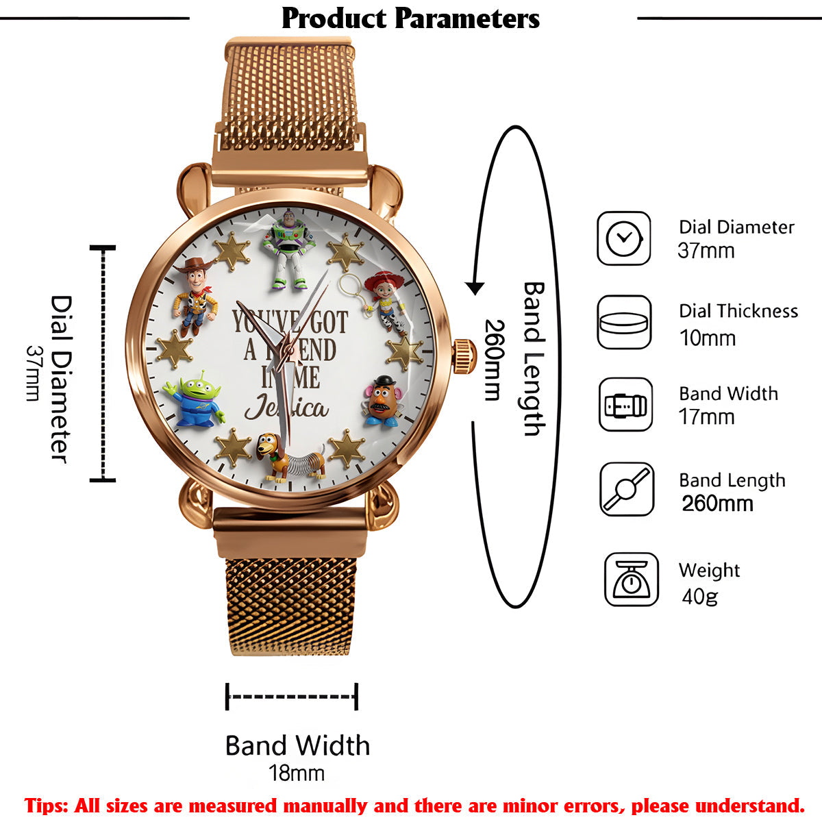 You've Got A Friend In Me - Personalized Movie For Kids Women Hand Watch