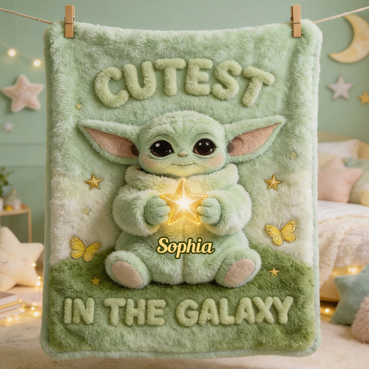 Cute Baby - Personalized The Force Blanket
