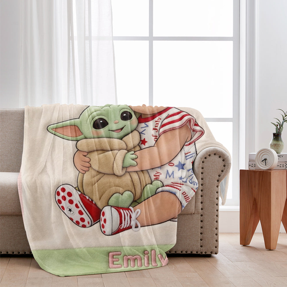 Cute Baby - Personalized The Force Blanket