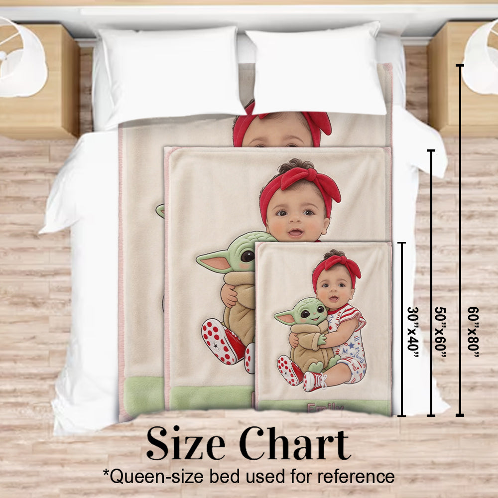 Cute Baby - Personalized The Force Blanket