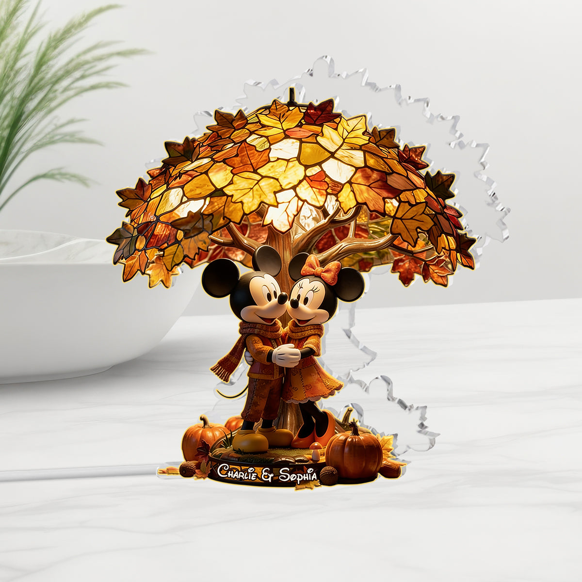 You & Me Magical Season - Personalized Mouse Acrylic LED Night Light