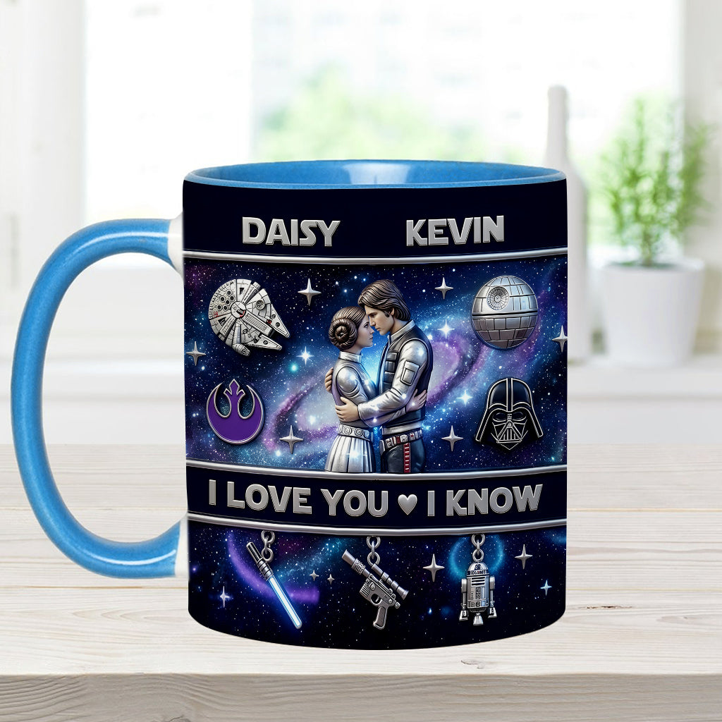 I Love You - Personalized The Force Accent Mug & Coaster