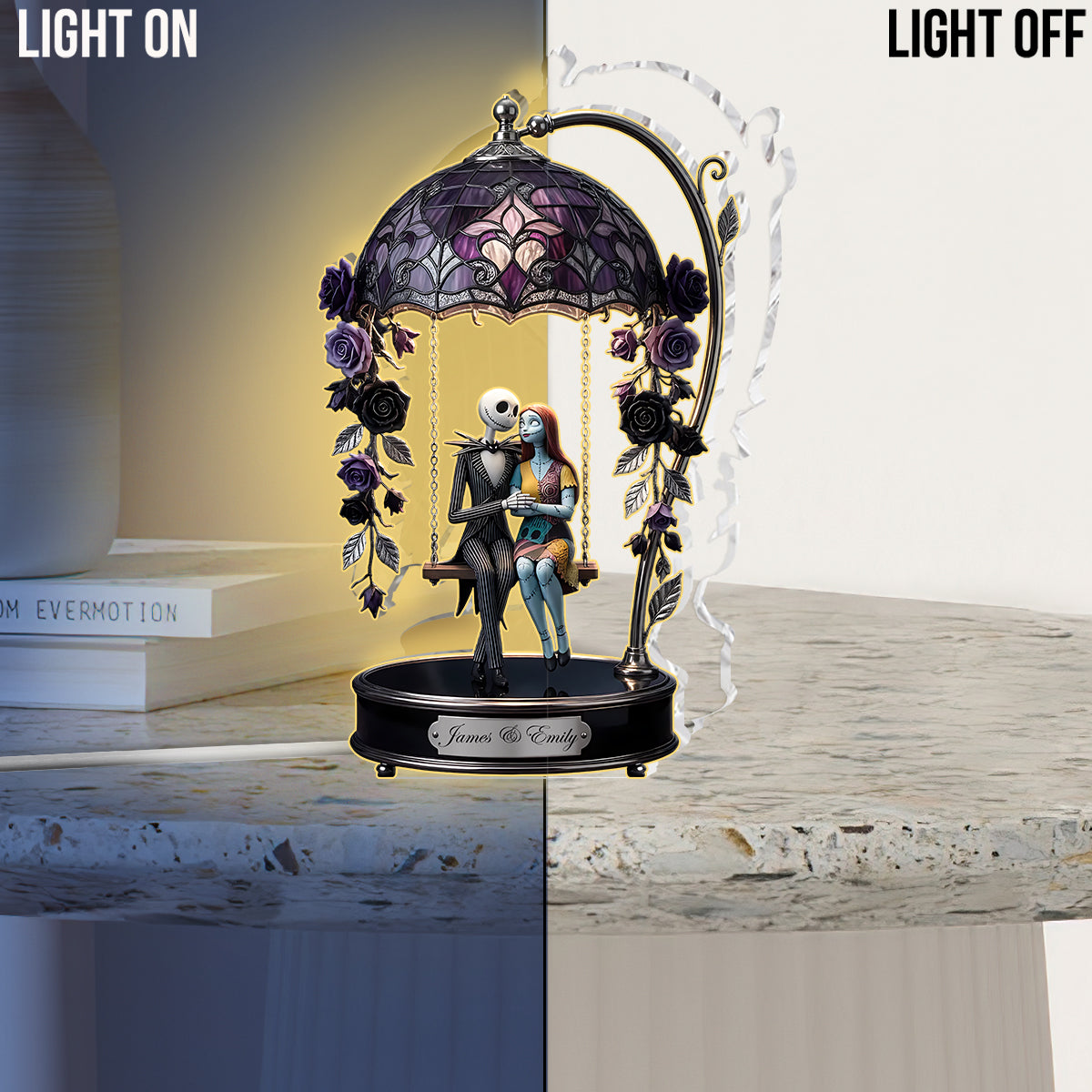 You & Me - Personalized Nightmare Acrylic LED Night Light