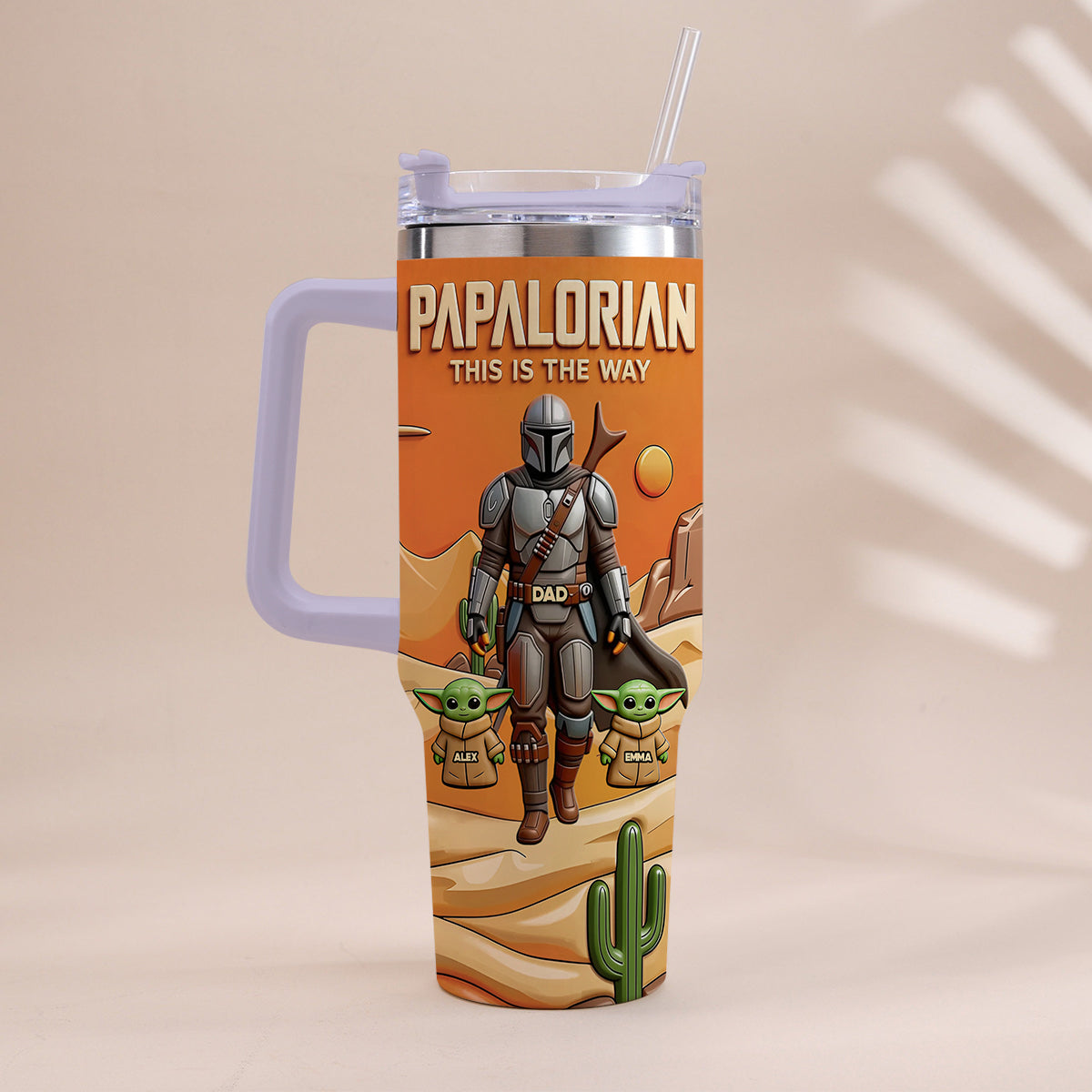 Galaxy Father’s Day - Personalized The Force Tumbler With Handle