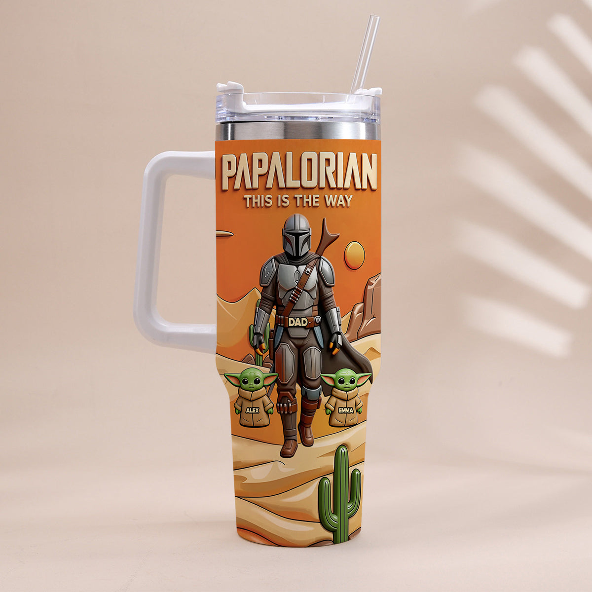 Galaxy Father’s Day - Personalized The Force Tumbler With Handle