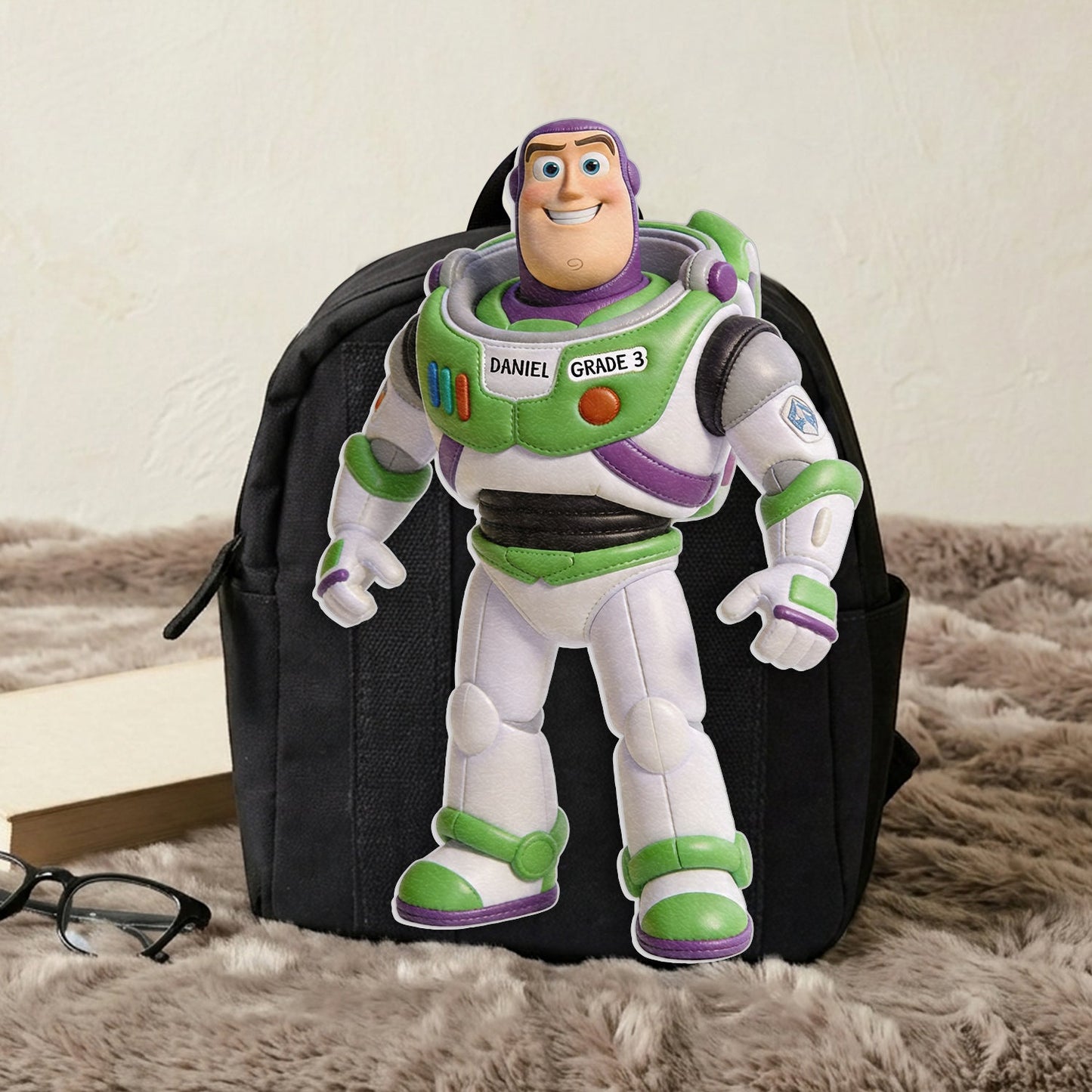 Toy Friendship - Personalized Movie For Kids Changeable Leather Patch Backpack