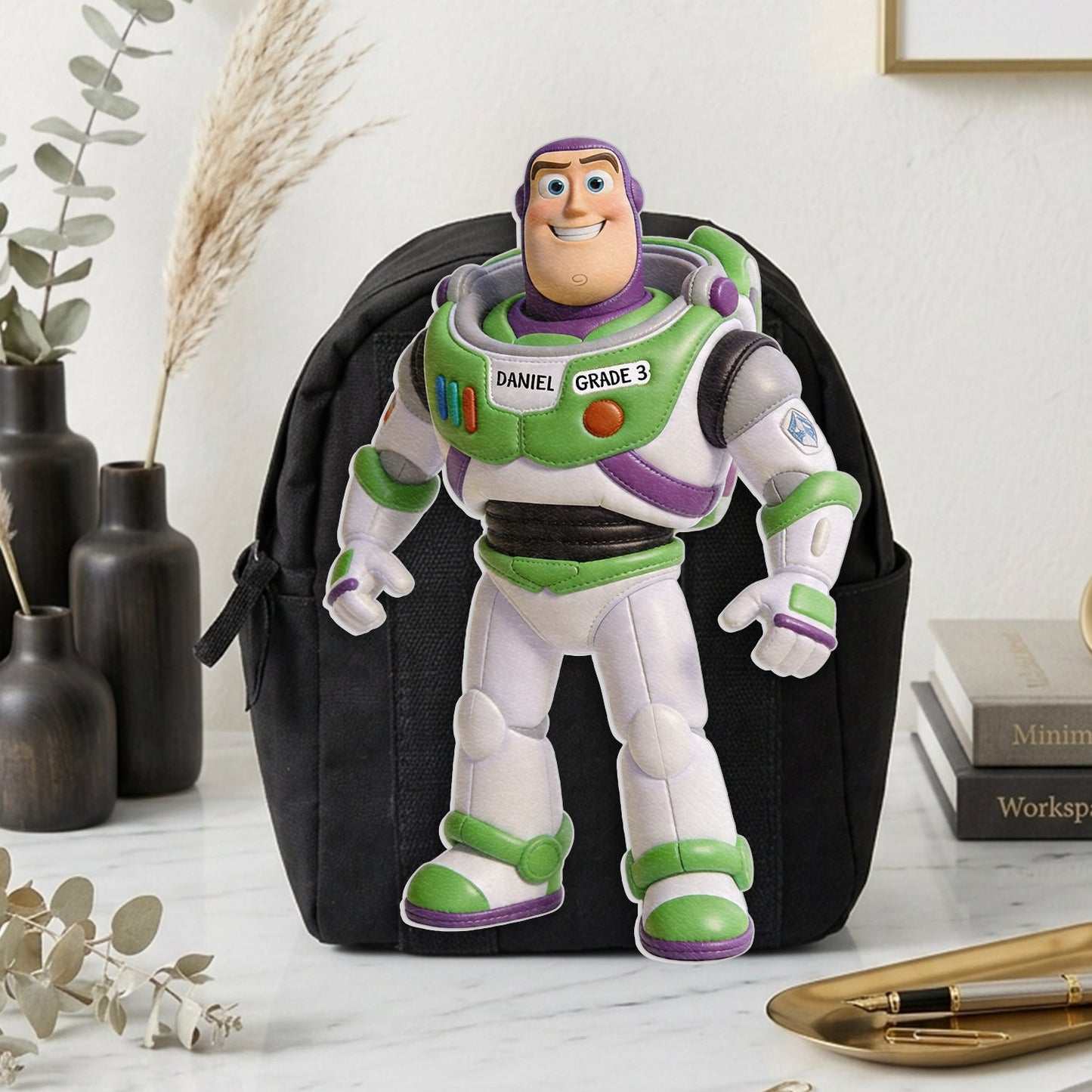 Toy Friendship - Personalized Movie For Kids Changeable Leather Patch Backpack