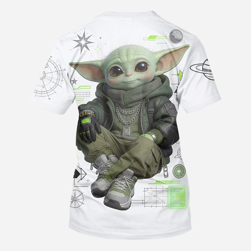 Cool Green Alien - Personalized The Force All Over Shirt