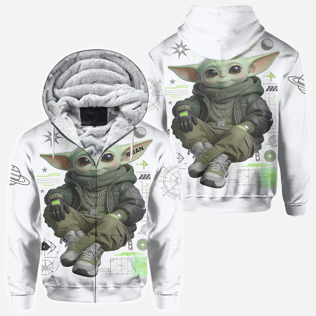 Cool Green Alien - Personalized The Force All Over Shirt