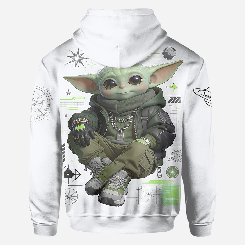 Cool Green Alien - Personalized The Force All Over Shirt