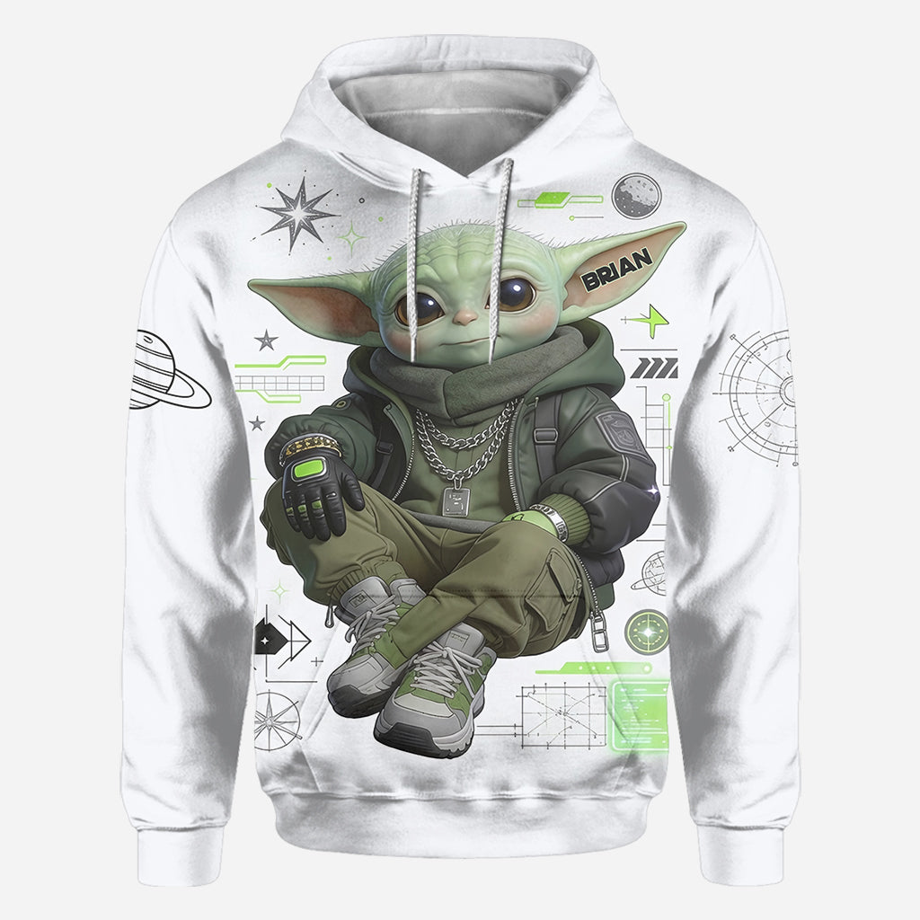 Cool Green Alien - Personalized The Force All Over Shirt