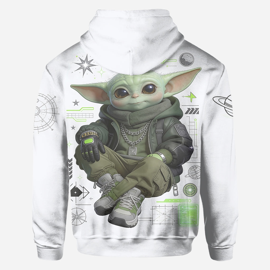 Cool Green Alien - Personalized The Force All Over Shirt