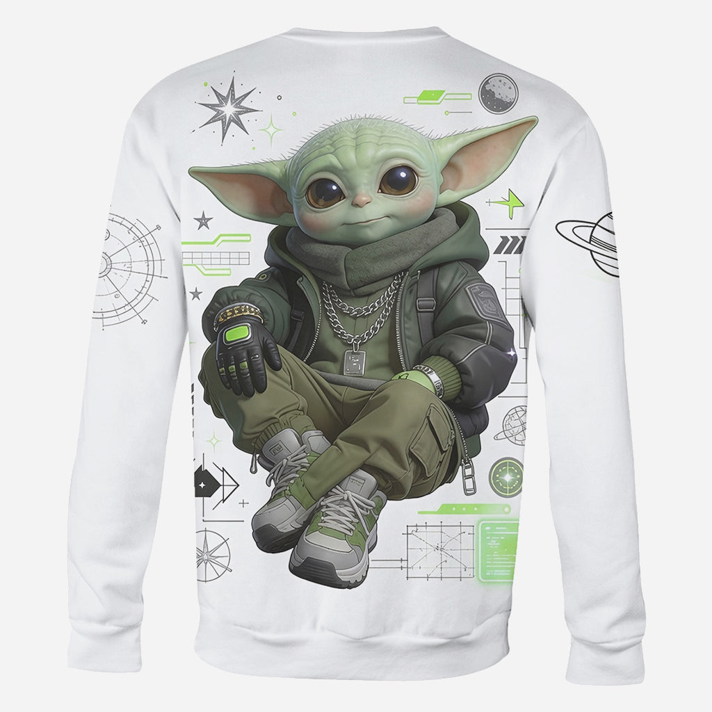 Cool Green Alien - Personalized The Force All Over Shirt