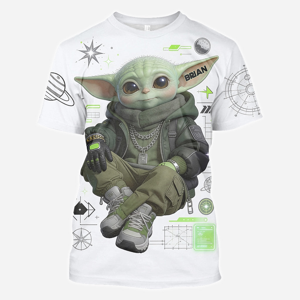 Cool Green Alien - Personalized The Force All Over Shirt