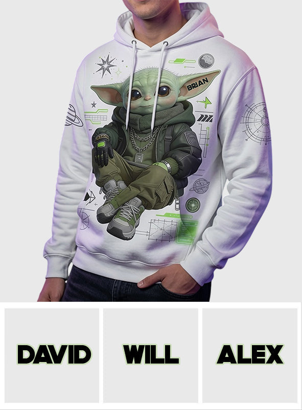 Cool Green Alien - Personalized The Force All Over Shirt