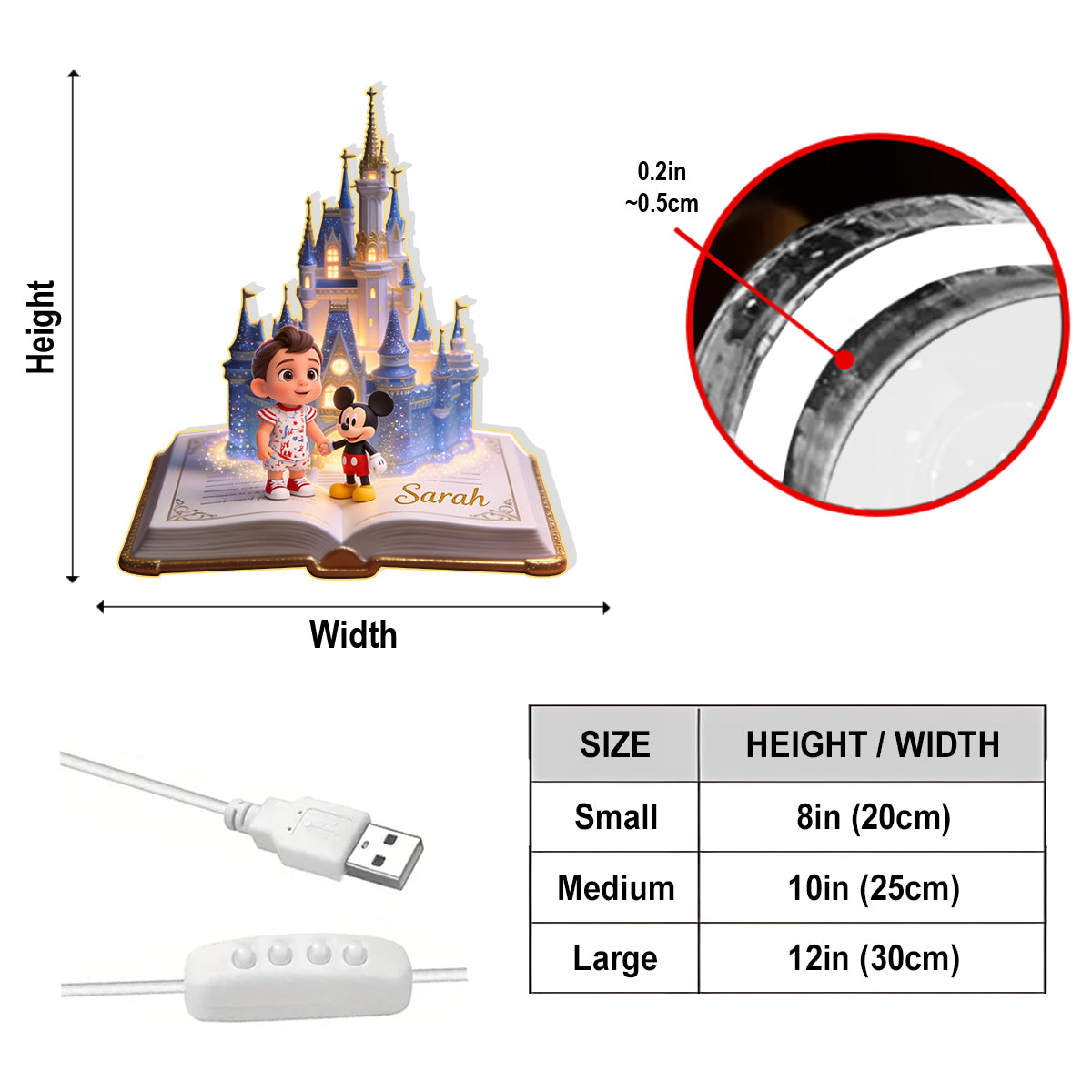 Custom Any Photo - Personalized Dream Trip Acrylic LED Night Light