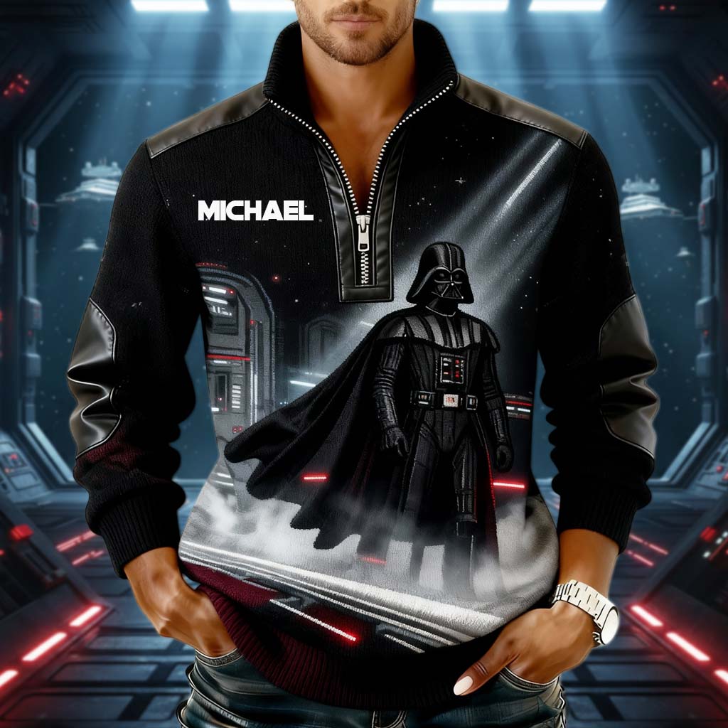 To The Dark - Personalized The Force Men Zip-Up Sweatshirt