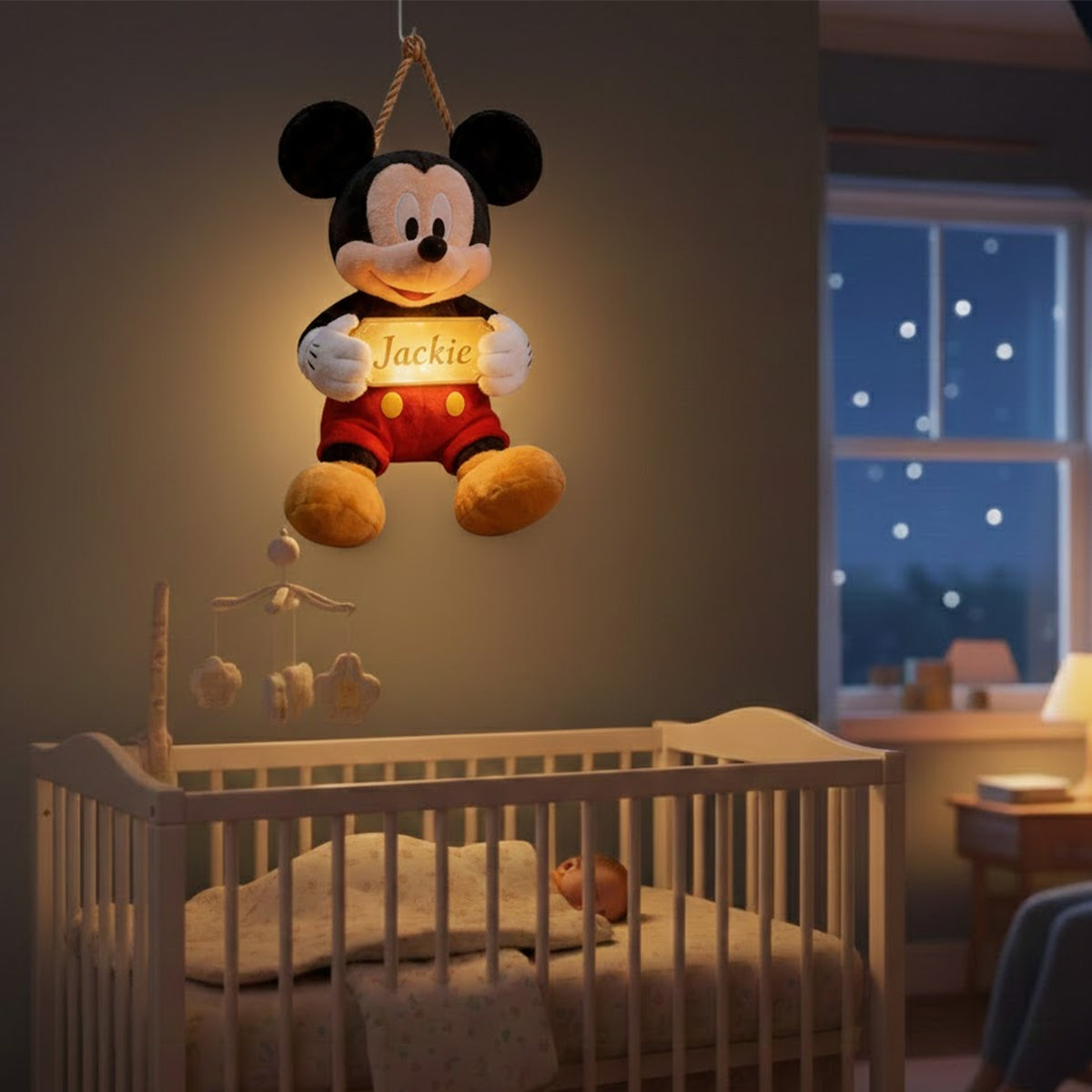 Magical Name Sign Room - Personalized Mouse LED Light Acrylic Sign