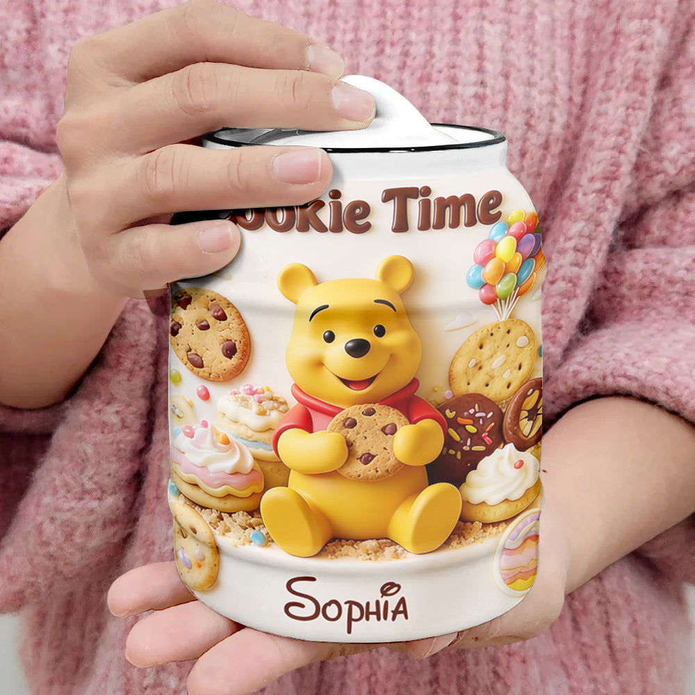 Cookie Time - Personalized Yellow Bear Cookie Jar