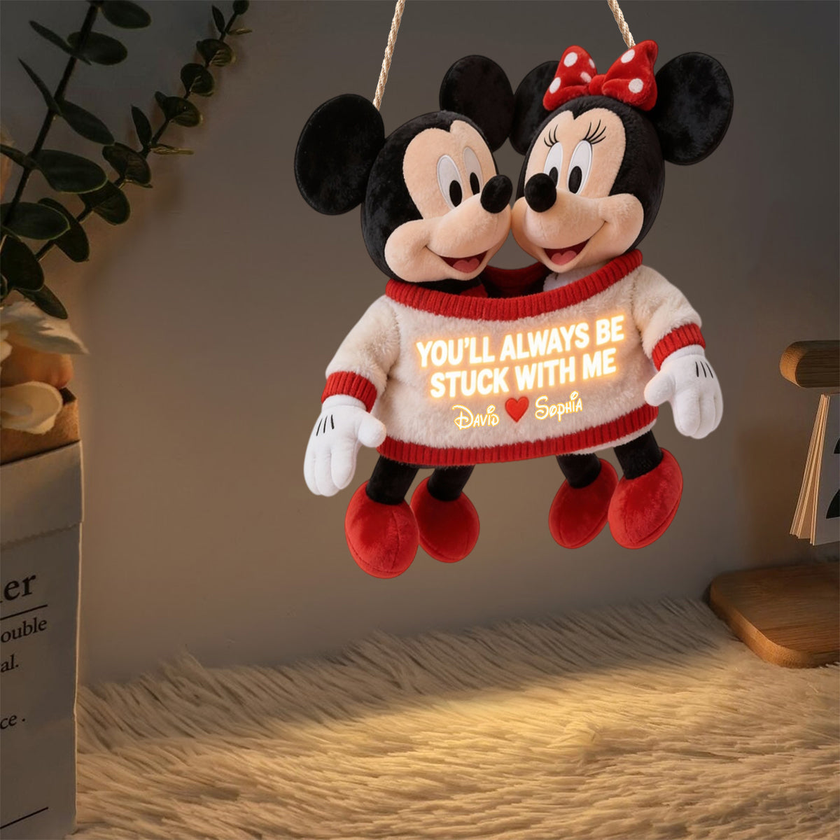 You'll Always Be Stuck With Me - Personalized Mouse LED Light Acrylic Sign