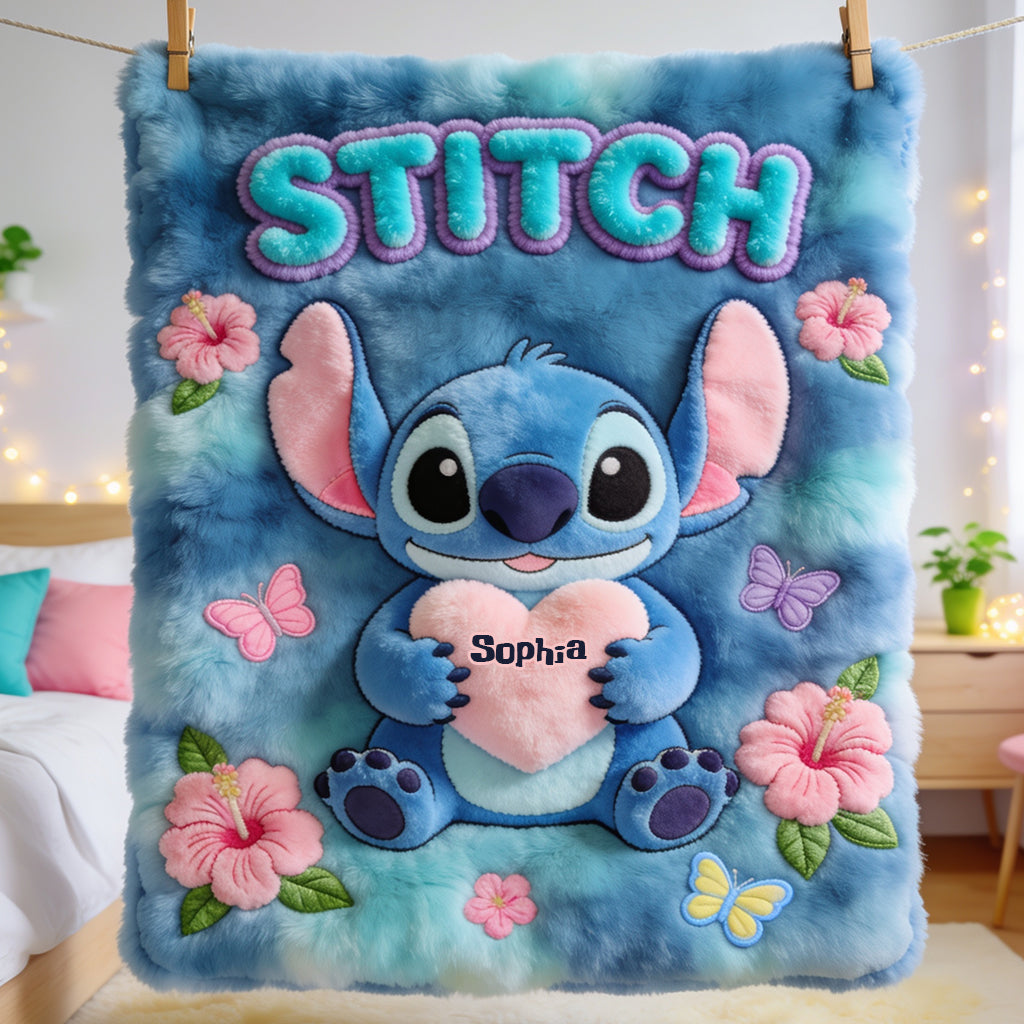 Blue Monster - Personalized Ohana Blanket