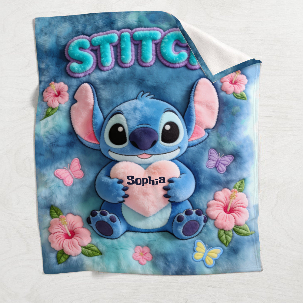 Blue Monster - Personalized Ohana Blanket