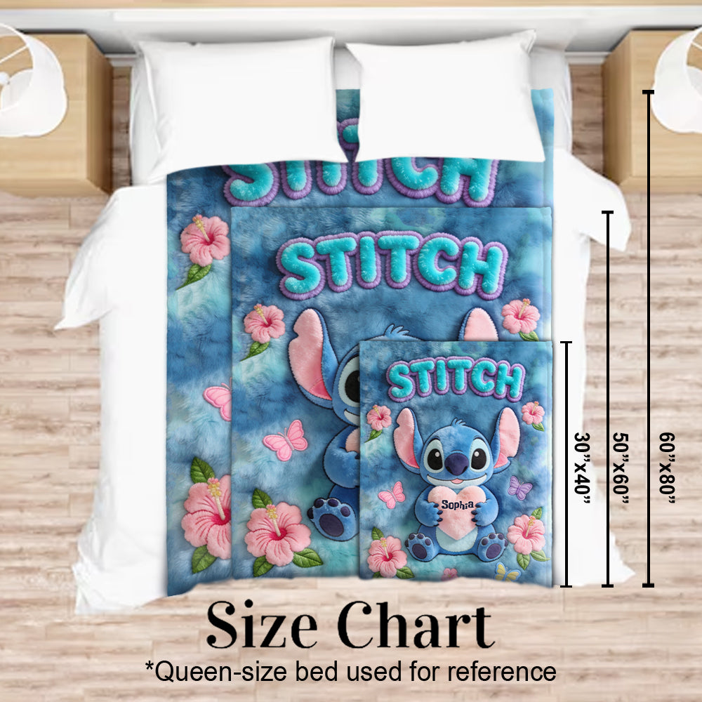 Blue Monster - Personalized Ohana Blanket