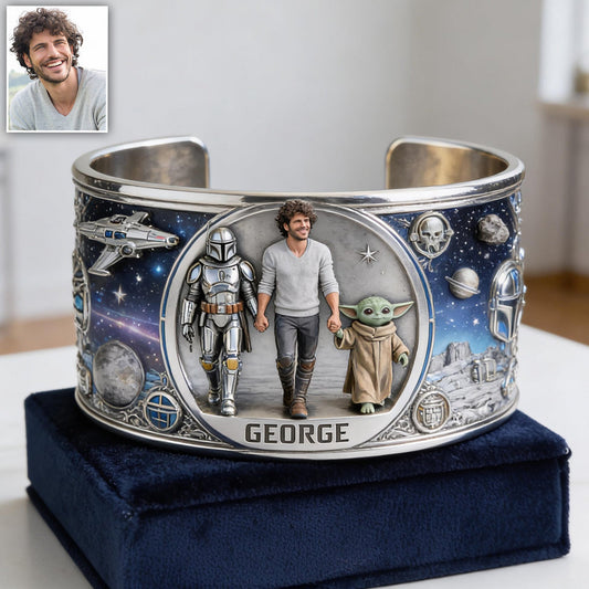 This Is The Way - Personalized The Force Shaped Cuff Bracelet