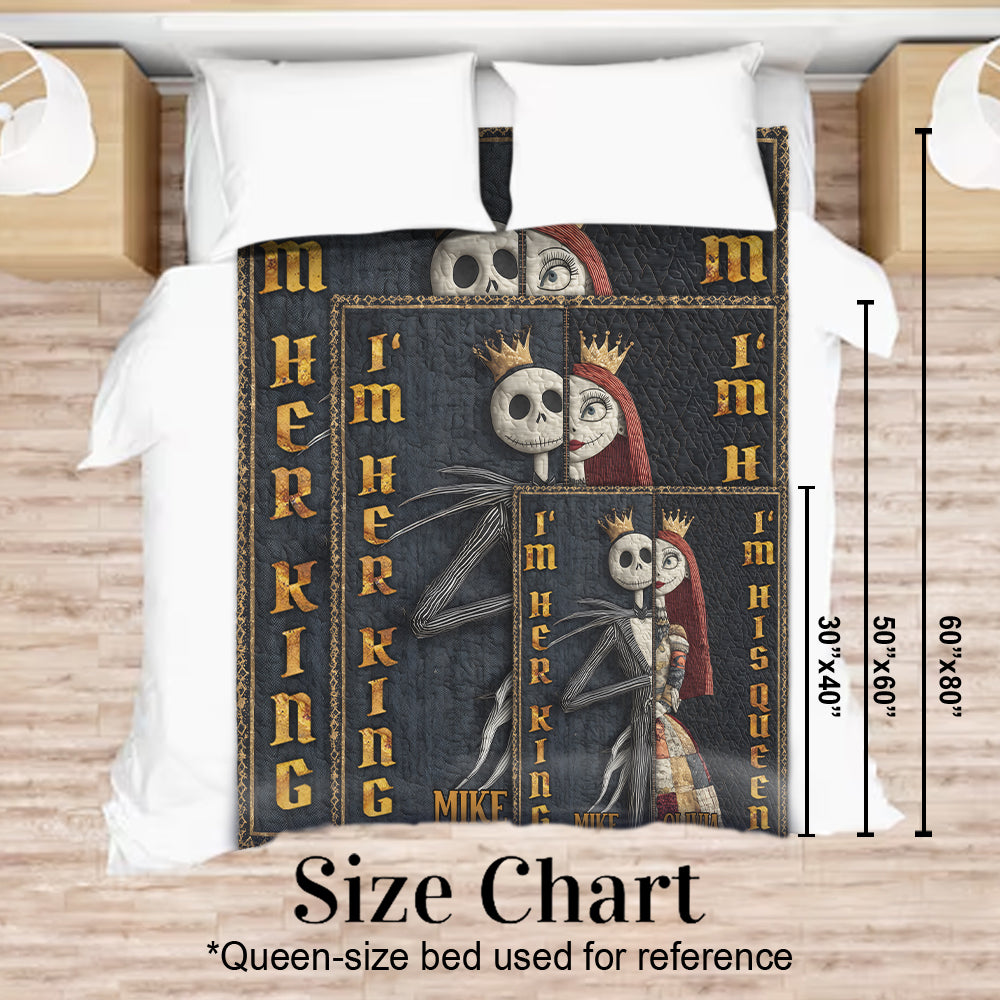 Her King His Queen - Personalized Nightmare Blanket