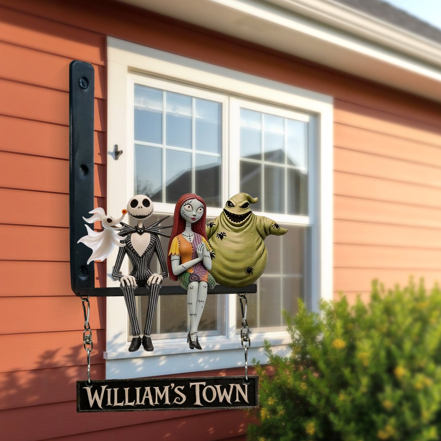 Welcome To Our House - Personalized Nightmare Wooden Wall Mount Sign