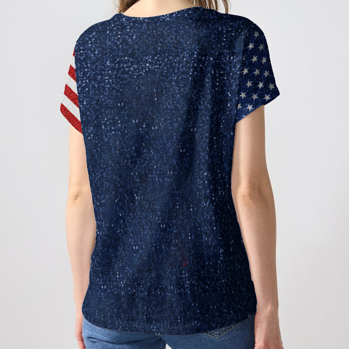 Red, White & Magical - Personalized Mouse Fully Printed V-Neck T-Shirt