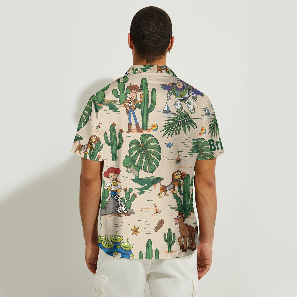 Tropical Cartoon Toy Friends - Personalized Movie For Kids Hawaiian Shirt