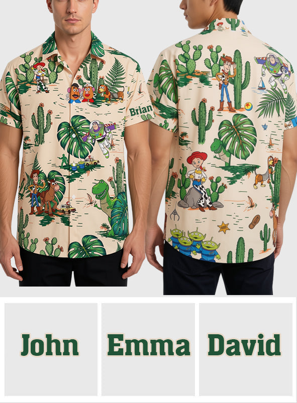 Tropical Cartoon Toy Friends - Personalized Movie For Kids Hawaiian Shirt