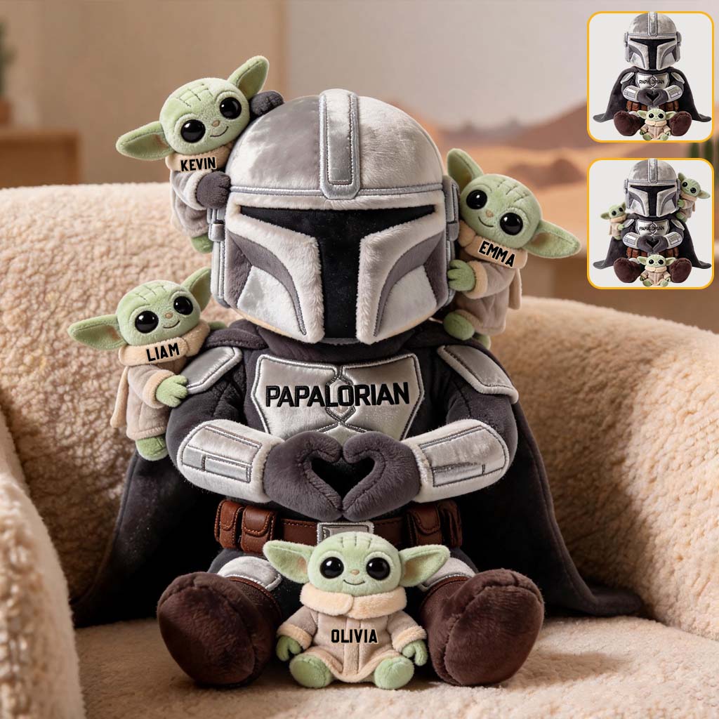 Papalorian This Is The Way - Personalized The Force Premium Faux Fur Pillow