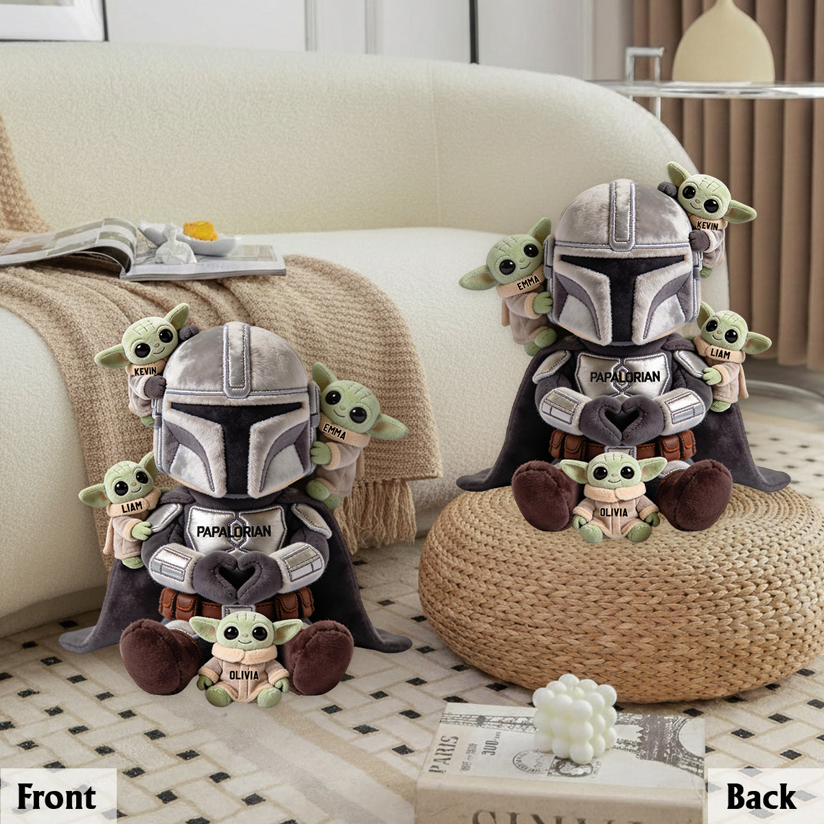 Papalorian This Is The Way - Personalized The Force Premium Faux Fur Pillow