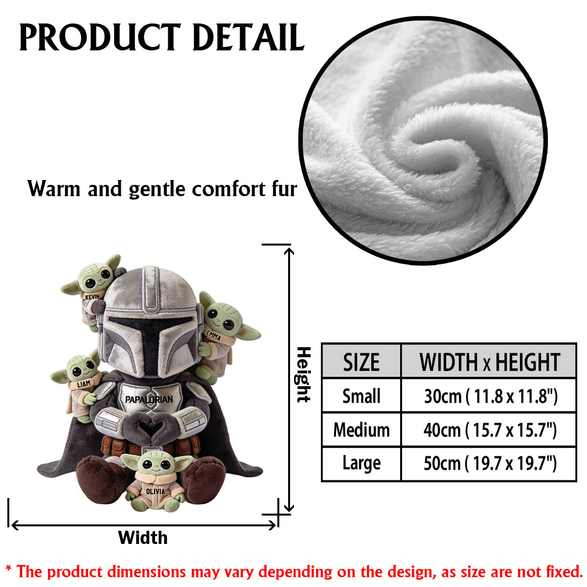 Papalorian This Is The Way - Personalized The Force Premium Faux Fur Pillow