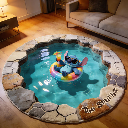 Summer Vibes - Personalized Ohana Non-Slip Tufted Rug