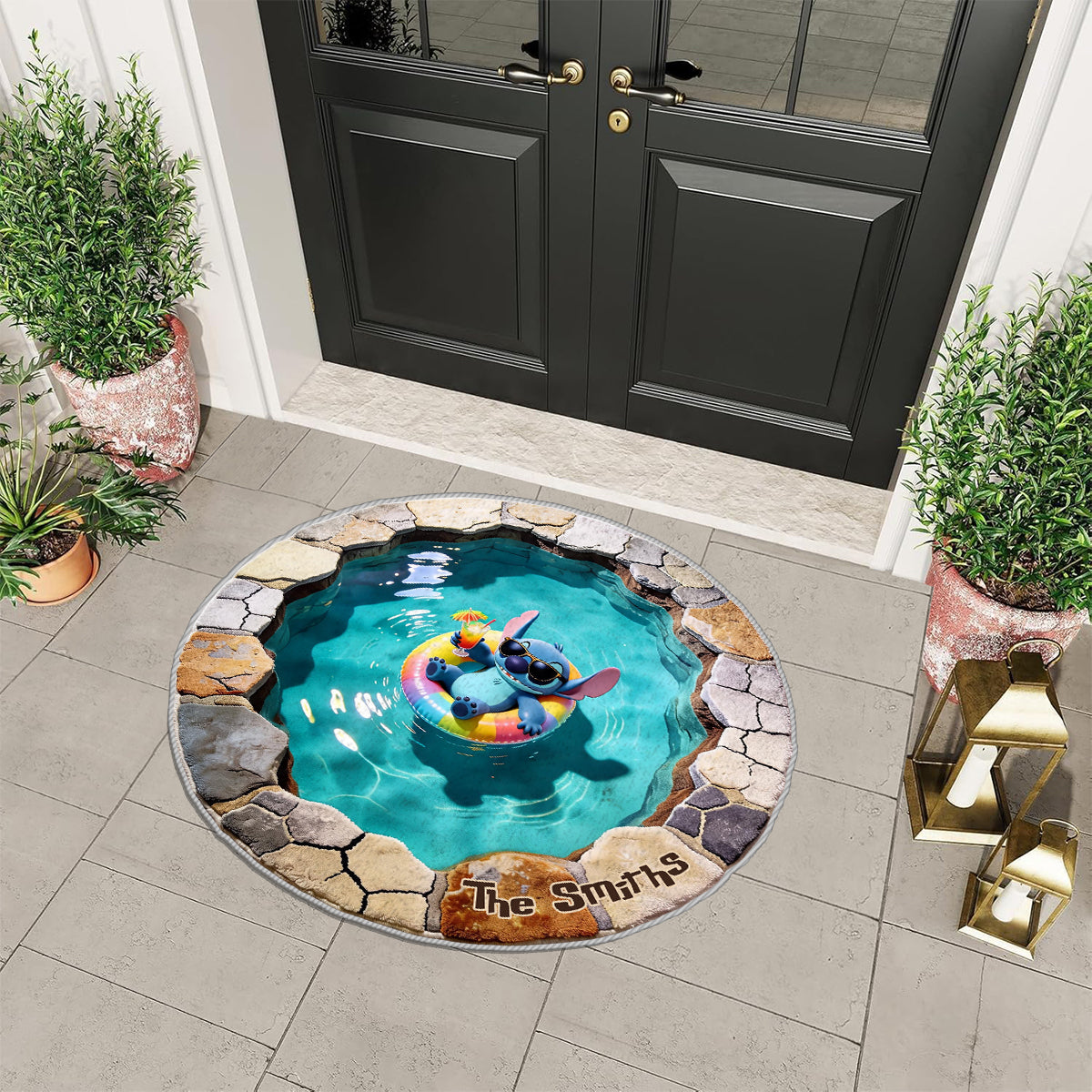 Summer Vibes - Personalized Ohana Non-Slip Tufted Rug